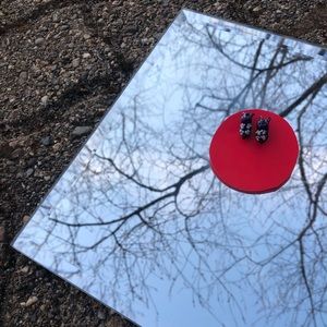 Small hippo handmade earrings